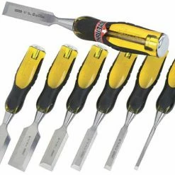 Hot Sale 👏 Woodworker's Stanley FatMax Thru-Tang 16-971 6-Piece Chisel Set, High-Chrome Carbon Alloy Steel Blade, Set Of 6 🥰