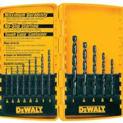 Cheapest 🌟 Dewalt Dw1163 13-Piece 135 Deg Split Point Steel Drill Bit Set, Black Oxide 🎁