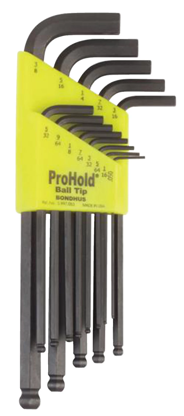 Deals ๐ BONDHUS ProHold 13-Piece Ball End L-Wrench Hex Key Set - English, 0.05 - 3/8 In, Protanium Steel, Yellow, Set Of 13 โ๏ธ 3 Deals ๐ BONDHUS ProHold 13-Piece Ball End L-Wrench Hex Key Set - English, 0.05 - 3/8 In, Protanium Steel, Yellow, Set Of 13 โ๏ธ