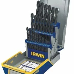 Best Sale ✨ Hanson Black Oxide Drill Bit Set With Index Hn3018004, 1/16 - 1/2 In, 3/8 In Shank, Set Of 29 😀