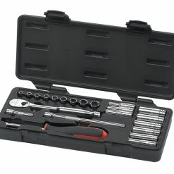 Best deal 😉 Gearwrench 22-Piece 6 And 12-Point Standard/Deep Length Socket Set - SAE, 1/4 In Drive, Set Of 22 🛒