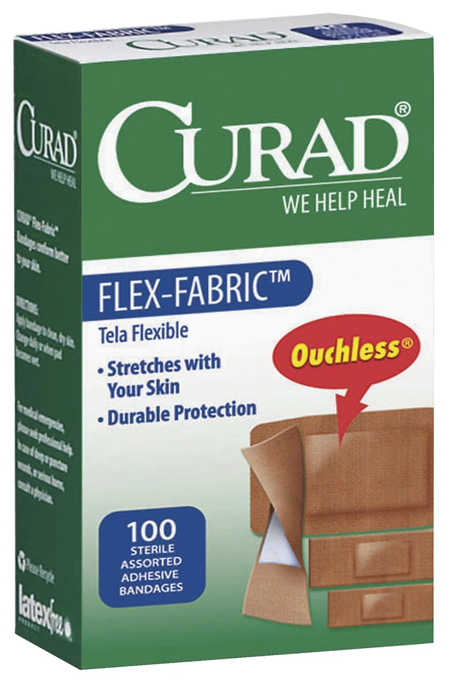 Deals 🤩 Curad Flex-Fabric Bandages, Assorted Size, Woven Fabric, Pack Of 100 🔔