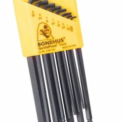 Cheapest 😉 BONDHUS ProGuard 9-Piece Stubby Ball End L-Wrench Hex Key Set - Metric, 1.5 - 10 Mm, Protanium Steel, Red, Set Of 9 🔥