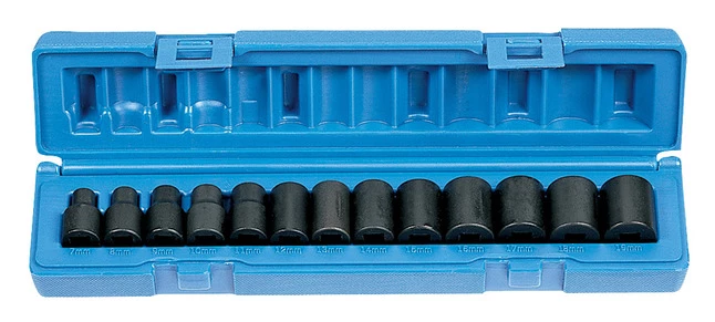 Budget ๐ Grey Pneumatic 13-Piece Standard Length Socket Set - Metric, 3/8 In, Set Of 13 ๐ 3 Budget ๐ Grey Pneumatic 13-Piece Standard Length Socket Set - Metric, 3/8 In, Set Of 13 ๐