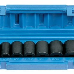 New 🛒 Grey Pneumatic 12-Piece Standard Length Socket Set - Fraction, 3/8 In, Set Of 12 🎉