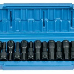 Cheapest 🌟 Grey Pneumatic 18-Piece Hex Driver Socket Set - Fraction/Metric, 1/2 In, Set Of 18 🎉
