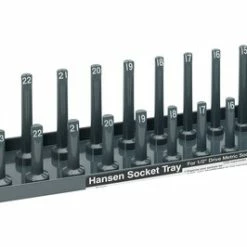 Buy 🥰 Hansen Global Socket Tray, 1/2 In Drive, 10 - 27 Mm, Plastic, Black 😀