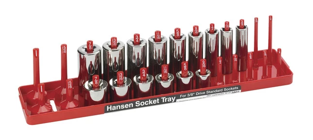 Cheapest π Hansen Global Socket Tray, 3/8 In Drive, 1/4 - 1 In, Plastic, Red π