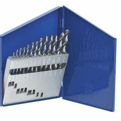 Hot Sale ✨ Hanson Jobbers Length Straight Shank HSS Drill Bit Set - Fraction, 1/16 - 1/4 In, 3/8 In Shank, Set Of 13 😀