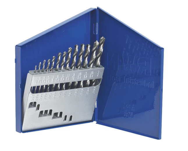 Hot Sale โจ Hanson Jobbers Length Straight Shank HSS Drill Bit Set - Fraction, 1/16 - 1/4 In, 3/8 In Shank, Set Of 13 ๐
