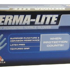 Outlet 🎉 SAS Derma-Lite Powder Free Exam Gloves, Medium, Nitrile, Pack Of 100 ✔️
