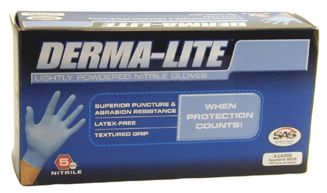 Outlet π SAS Derma-Lite Powder Free Exam Gloves, Medium, Nitrile, Pack Of 100 βοΈ
