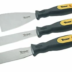 Brand new 🛒 Titan 3-Piece Scraper And Putty Knife Set, Stainless Steel, Set Of 3 ✔️